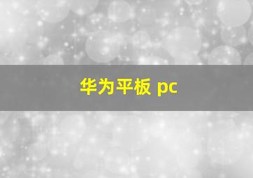 华为平板 pc